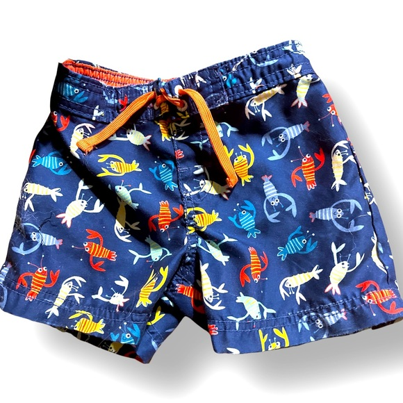 🌺Tommy Bahama Happy Lobster Print Swim shorts‎ 18 mo - Picture 1 of 4